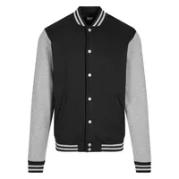 URBAN CLASSICS 2-tone College Sweat Jacke Black / Gray