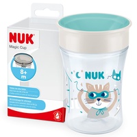 NUK Magic Cup Trinkbecher mit Trinkrand und Deckel Katze
