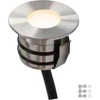 EVN Bodeneinbaustrahler Aluminium/Edelstahl Ø45mm 12V DC 0,6W inkl. 36lm