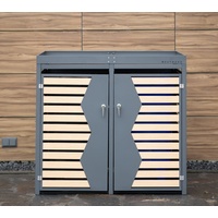 Westmann Mülltonnenbox 82 für 2 Tonnen 134 x 84