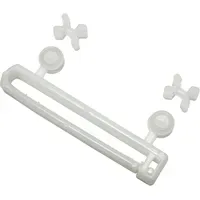 GARDINIA Schlaufengleiter mit X-Gleitern und Rollen Weiß 10-er Pack
