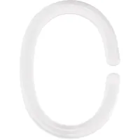 KLEINE WOLKE Duschvorhang-Ringe Weiß Set 12-teilig