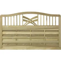Plus Vorgartenzaun Rondo 180 x 112 cm Grün/Holz