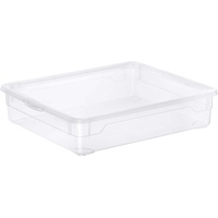 Rotho Aufbewahrungsbox CLEAR 9 l mit Deckel, 40 x