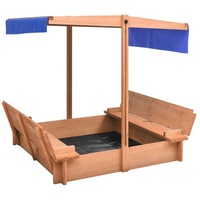 VidaXL Sandkasten mit Dach Tannenholz 112x112x112 cm