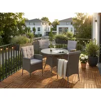 Konifera Mailand Polyrattan Garten-Essgruppe 13-tlg. grau/braun