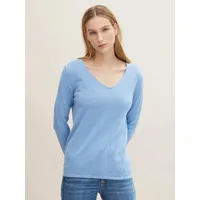 Tom Tailor Basic Pullover Sea Blue Melange 2XL
