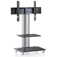 VCM Tosal TV-Standfuß silber/Schwarzglas