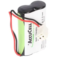 AccuCell Notleuchtenakku NiMH 2,4V 1500mAh F1x2 Mignon mit 100mm