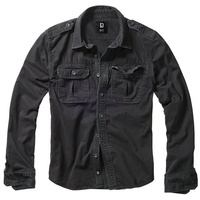 Brandit Textil Vintage Langarmhemd Black 3XL
