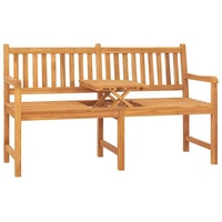 VidaXL 3-Sitzer Gartenbank mit Tisch 150 cm Teak Massivholz