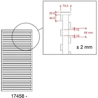 Plus Sichtschutzelement 90 x 180 cm Schwarz/Holz