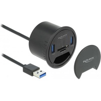 DeLock 2 x USB Typ-A und Card Reader für