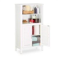 Relaxdays Badezimmerschrank, Lamell 25.5 x 50 x 92 cm,