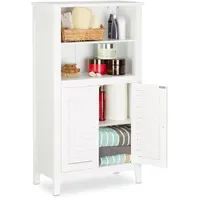Relaxdays Badezimmerschrank 92 x 50 x 25,5 cm Weiß
