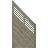 Andrewex Sichtschutzzaun Anschlusselement Nicea Grau 180/90 cm x 90