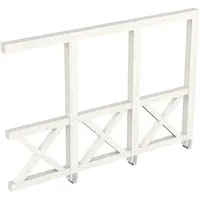 SKANHOLZ Andreaskreuz Seitenwand 305 x 210 cm weiß