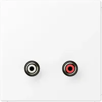 Jung MALS1021WWM Multimedia-Anschlusssystem Cinch Audio, Serie LS, schneeweiß matt