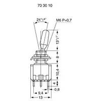MIYAMA MS Kippschalter 6A-125VAC, 1x (Ein)/Aus/(Ein)