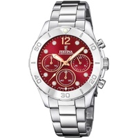 Festina Herren Analog Quarz Uhr mit Edelstahl Armband F20603/2