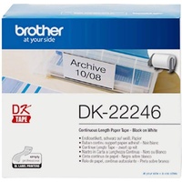 Brother Endlosetiketten DK-22246, 103mm, 30.5m, weiß/schwarz, 1 Rolle (DK22246)