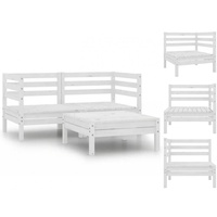VidaXL Garten-Lounge-Set 3-tlg. Kiefer weiß