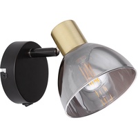 ETC Shop Wandleuchte Glas bronzefarben Spot beweglich, H 11,5