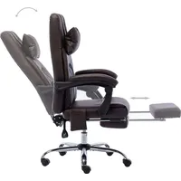 VidaXL Massage-Bürostuhl Braun Kunstleder