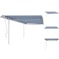 VidaXL Gelenkarmmarkise 4,5 x 3,5 m blau