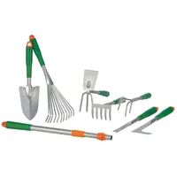 Hi 8-tlg. Gartenwerkzeug-Set Silbern Metall