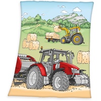Herding Young Collection 7551201035 - Traktor Fleecedecke, 130x160 cm,
