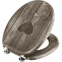CORNAT WC-Sitz Dekor Herz Braun