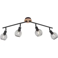 Just light. Deckenleuchte 4-flg. schwarz