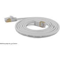 Wantec Extra dünnes CAT7 SSTP Patchkabel 0.1 m, grau
