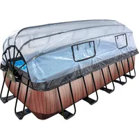 EXIT TOYS EXIT Wood Pool Braun 540x250x122cm m. Sandfilterpumpe