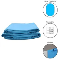 Waterman Poolfolie Ersatzfolie Ovalbecken 737x360x120cm - Dicke 0,6mm -