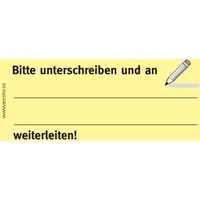 Bizstix Haftnotizen "Bitte unterschreiben und an weiterleiten' 75x35mm