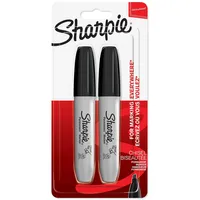 Sharpie Permanentmarker mit Keilspitze | schwarz | 2 Stück