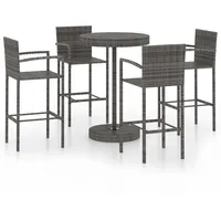 VidaXL Gartenbar-Set 5-tlg. Grau