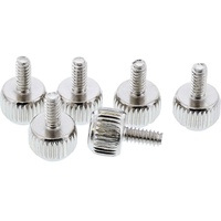 InLine Rändelschrauben, silber, für Gehäuse 6er Pack