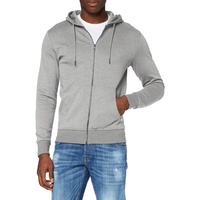 JACK & JONES Basic Reißverschlusspullover Light Grey Melange /