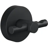 Tesa Moon Black Handtuchhaken schwarz rund 2 Haken