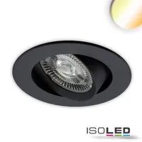 ISOLED LED Einbauleuchte Sunset Slim68 schwarz, rund, 9W, 1800-2800K,