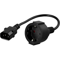 PowerWalker IEC Schutzkontakt Adapterk. C14 - CEE 7/3 (Typ