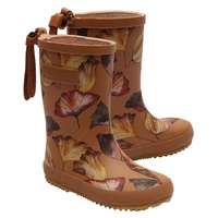 Bisgaard Unisex Kinder Fashion Rain Boot, Camel Flowers, 33