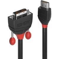 Lindy HDMI An DVI-D Single Link Kabel Black Line