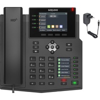 GEQUDIO GX5+ IP-Telefon Set mit Netzteil Telefon Schwarz