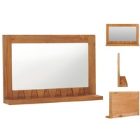VidaXL Wandspiegel mit Regal 60×12×40 cm Teak Massivholz