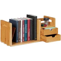 Relaxdays Schreibtisch-Organizer braun 80,5 x 19,0 x 21,0 cm