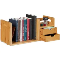 Relaxdays Schreibtisch-Organizer braun 80,5 x 19,0 x 21,0 cm,